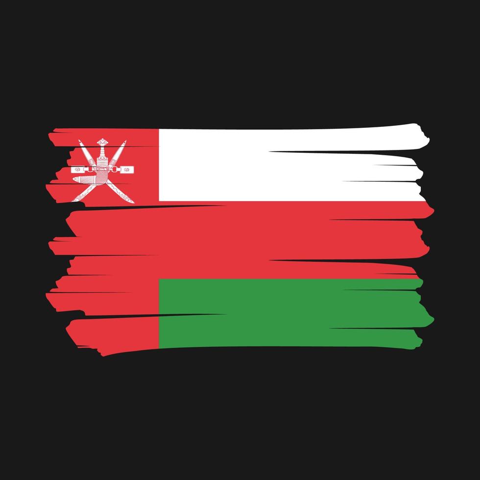 oman vlagborstel vector