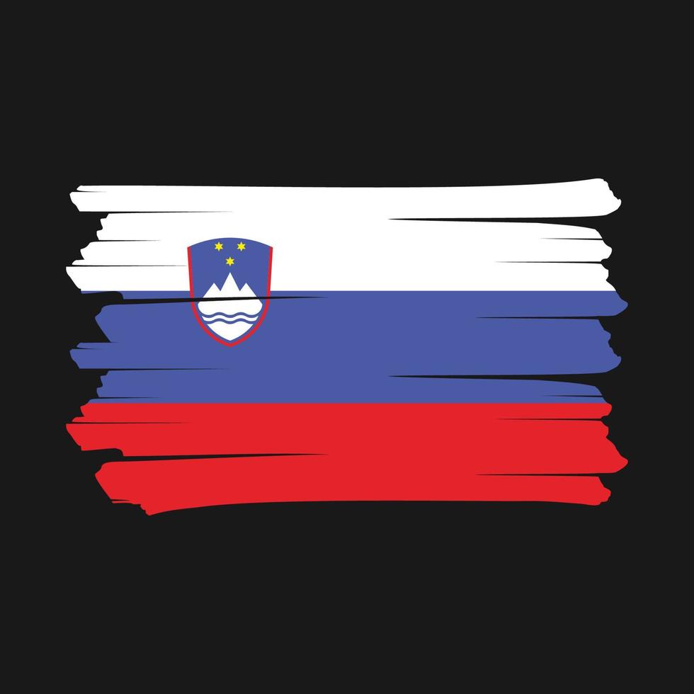 slovenië vlag borstel vector