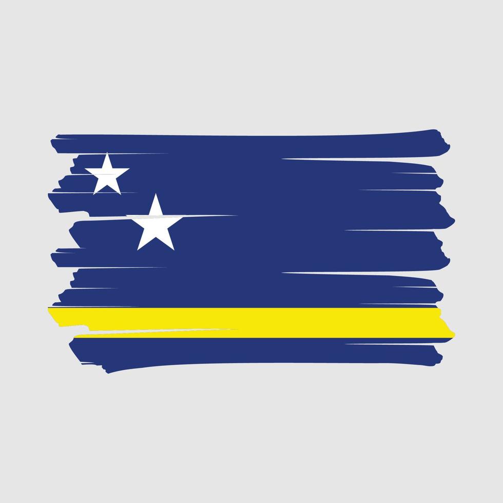 Curacao vlag borstel vector