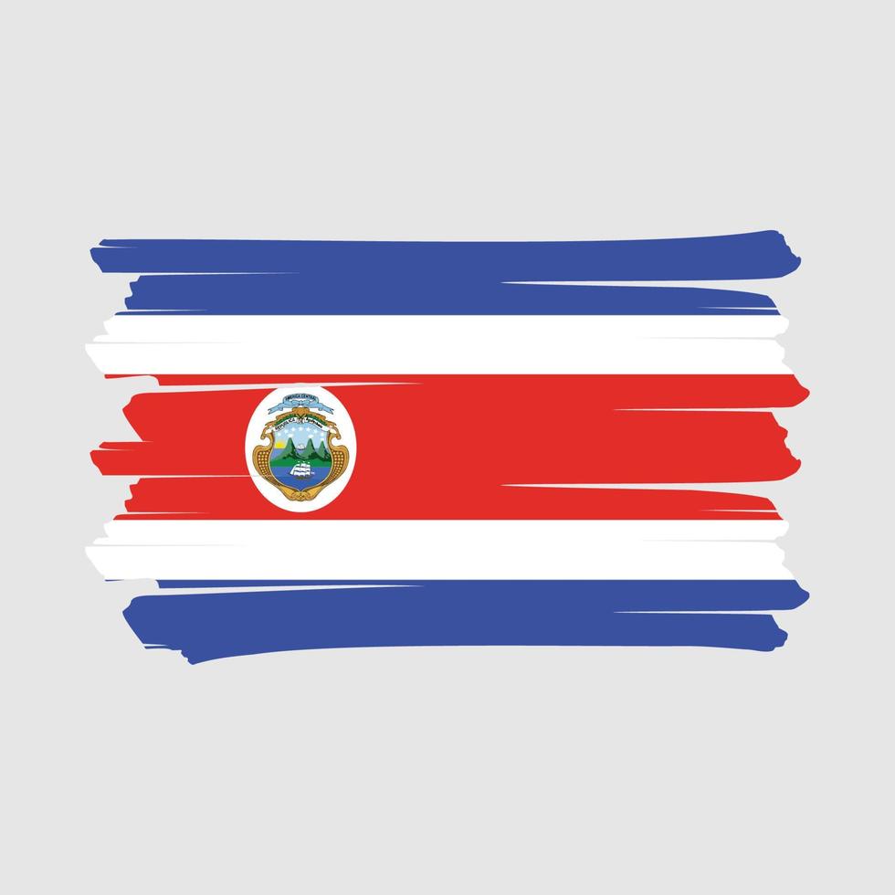 costa rica vlag borstel vector