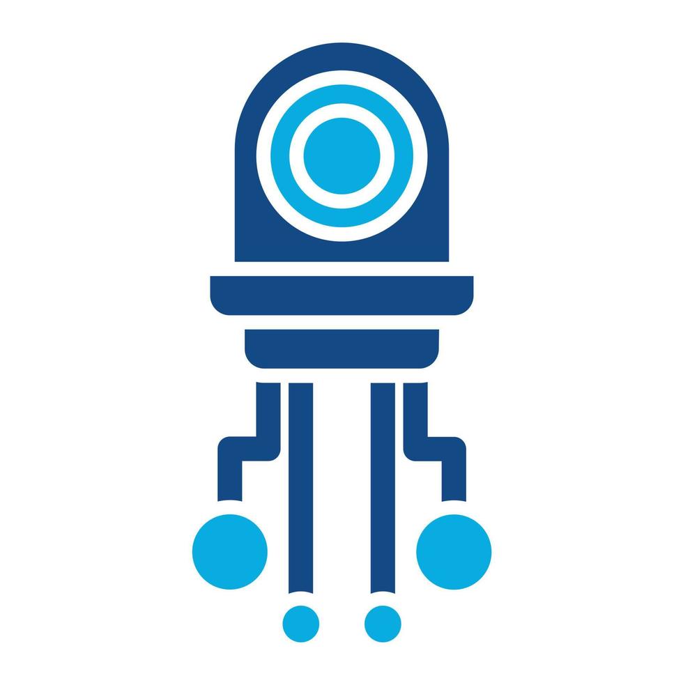 nano robot glyph twee kleur icoon vector