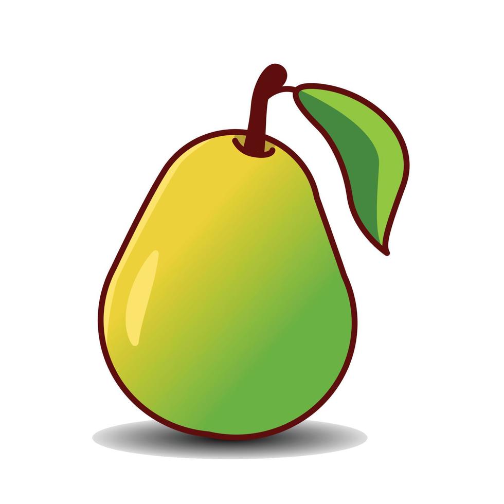 Peer fruit tekenfilm vector ontwerp