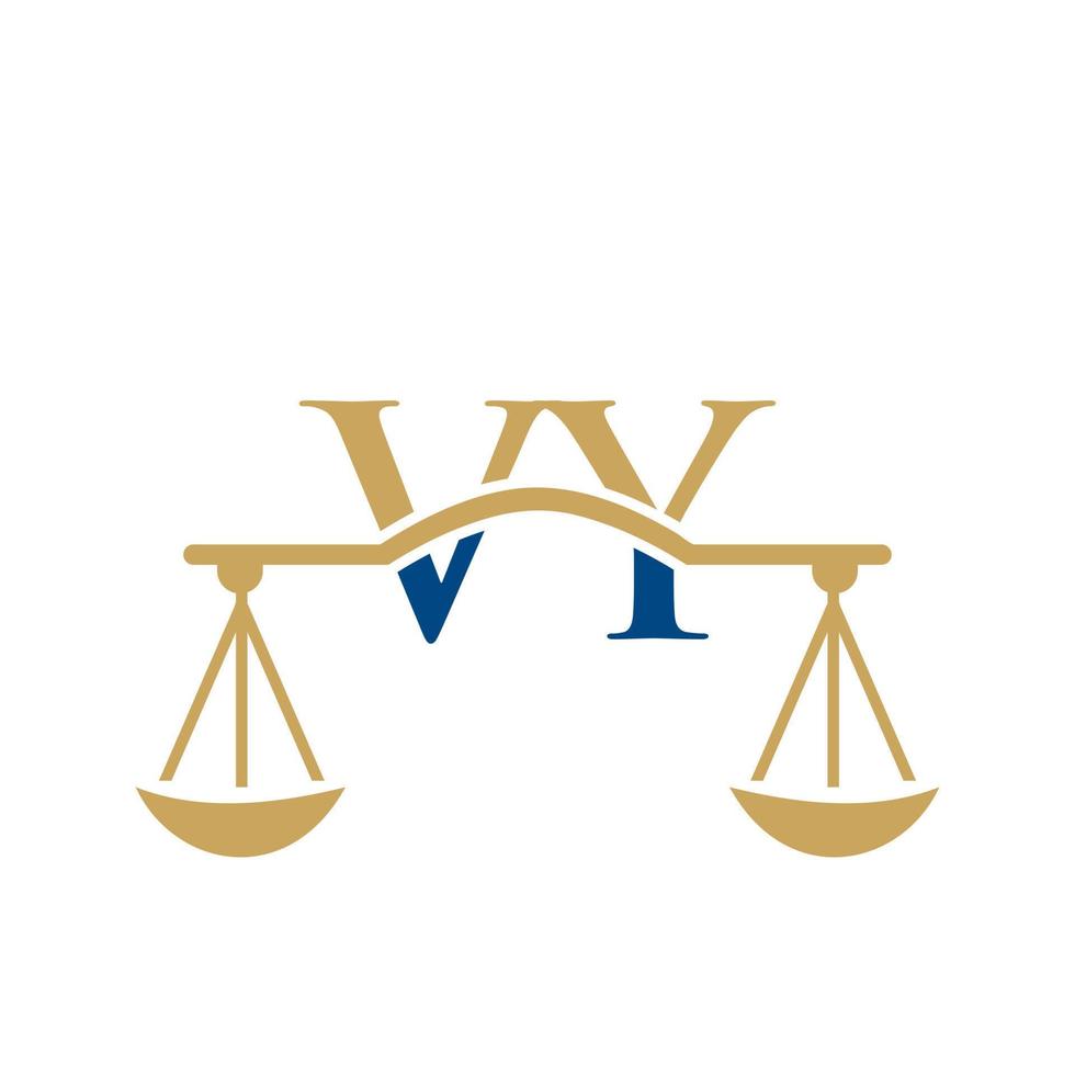 wet firma brief vy logo ontwerp. wet advocaat teken vector