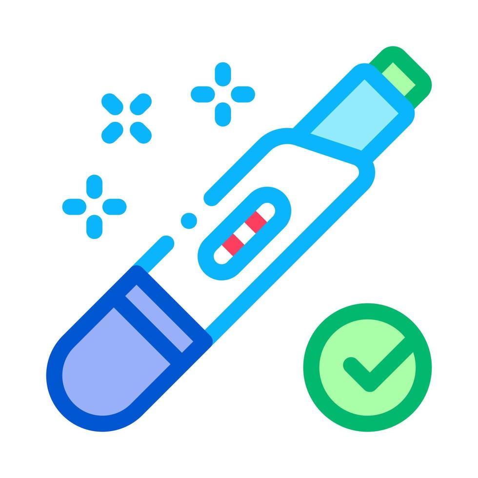 positief zwangerschap test icoon schets illustratie vector