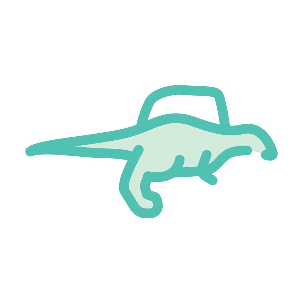 spinosaurus dinosaurus kleur icoon vector illustratie teken