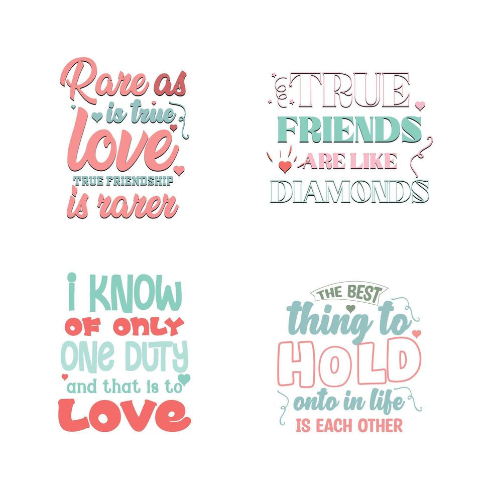 Valentijn dagtypografie overhemd ontwerp reeks vector