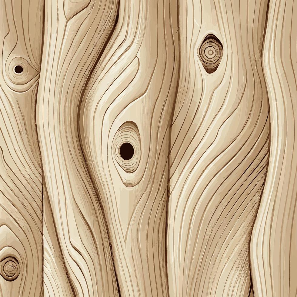 licht hout structuur met knopen, plank achtergrond - vector