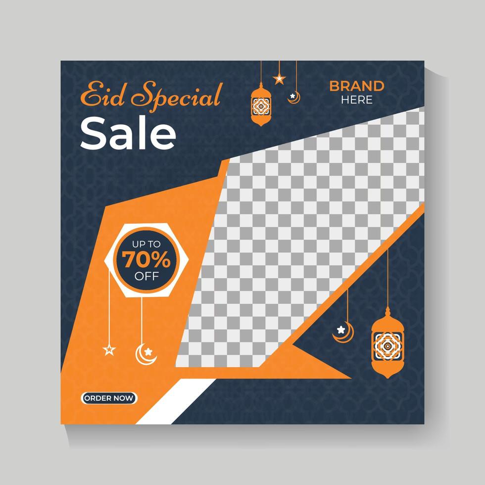 eid speciaal mode uitverkoop sociaal media post sjabloon vector