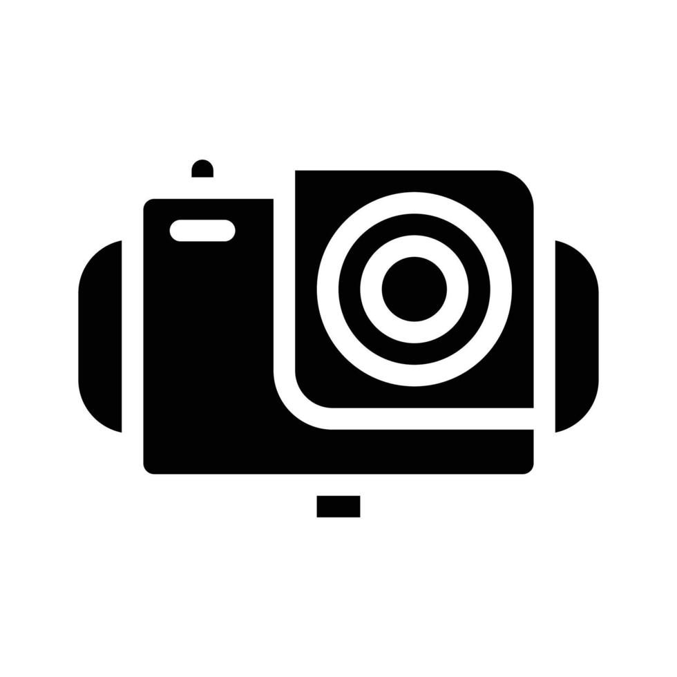 waterbestendig video camera glyph icoon vector illustratie