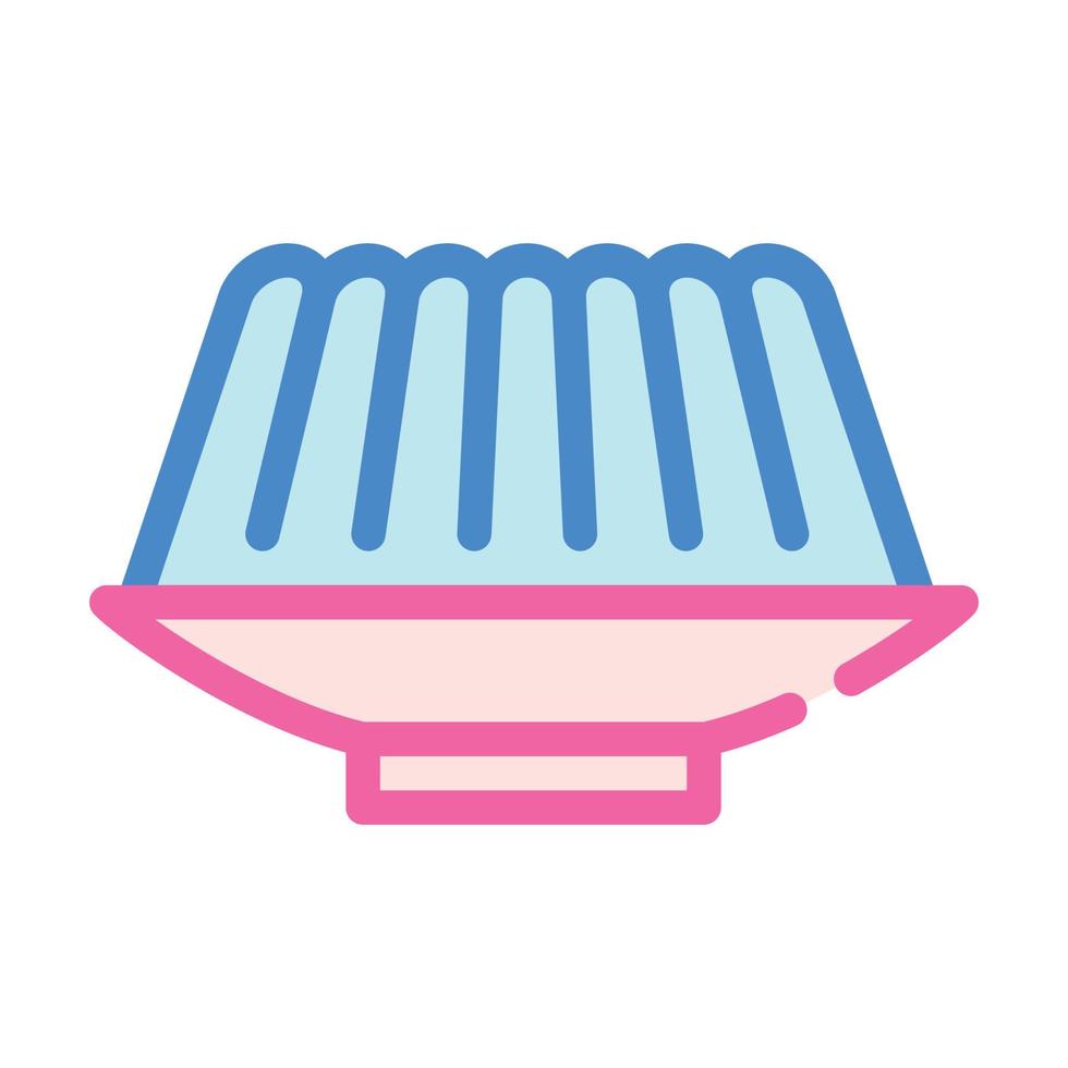 agar-agar maaltijd kleur icoon vector symbool illustratie