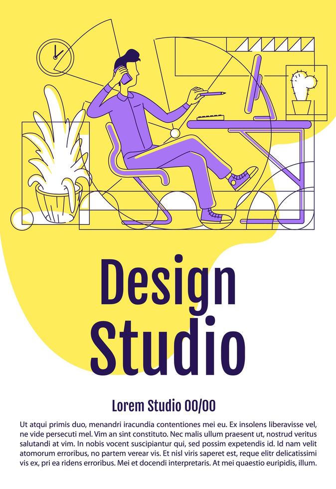 ontwerp studio poster vector