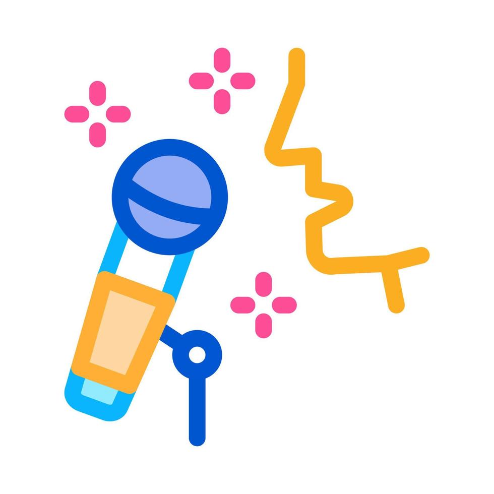 menselijk het zingen in microfoon icoon vector schets