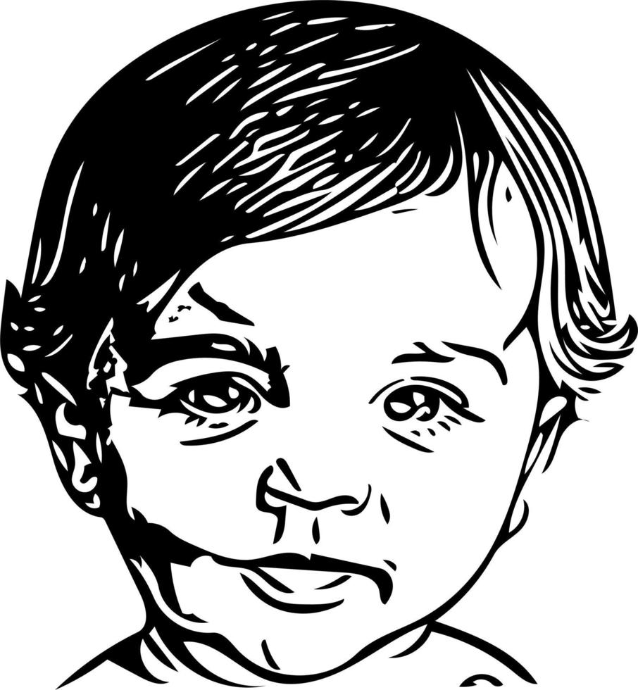 baby lijntekeningen vector