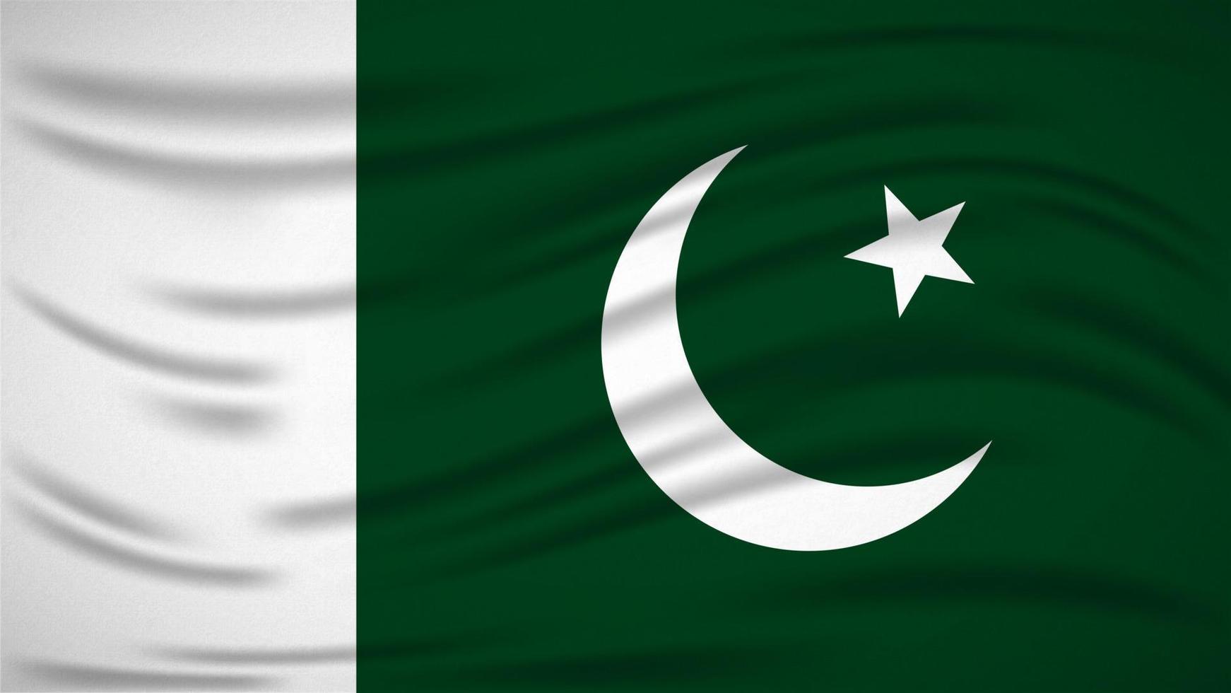 realistisch Pakistan nationaal vlag achtergrond vector