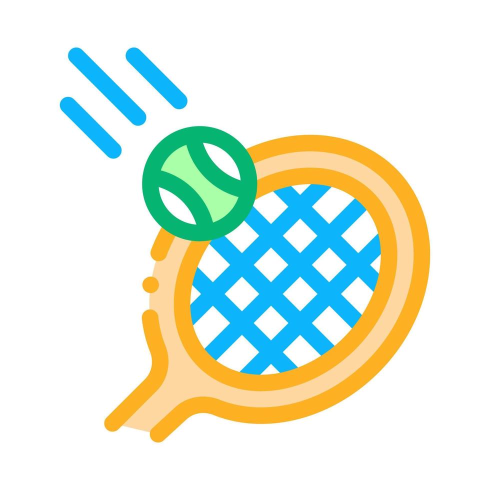 racket hits bal icoon vector schets illustratie