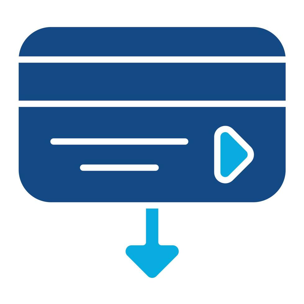 geldopname glyph tweekleurig pictogram vector