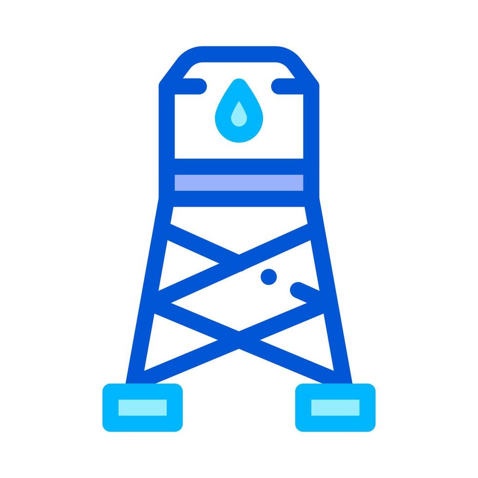 water stortbak toren vector teken dun lijn icoon