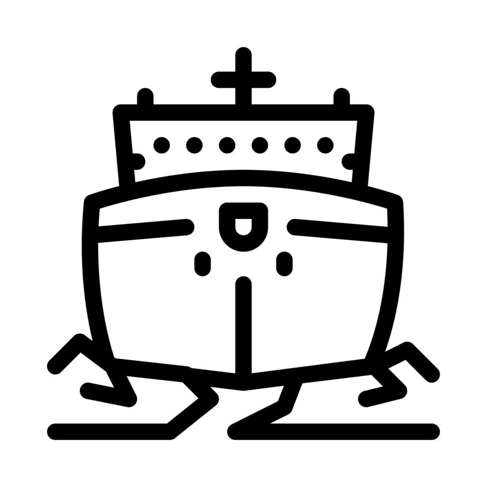 ijsbreker schip icoon vector schets symbool illustratie