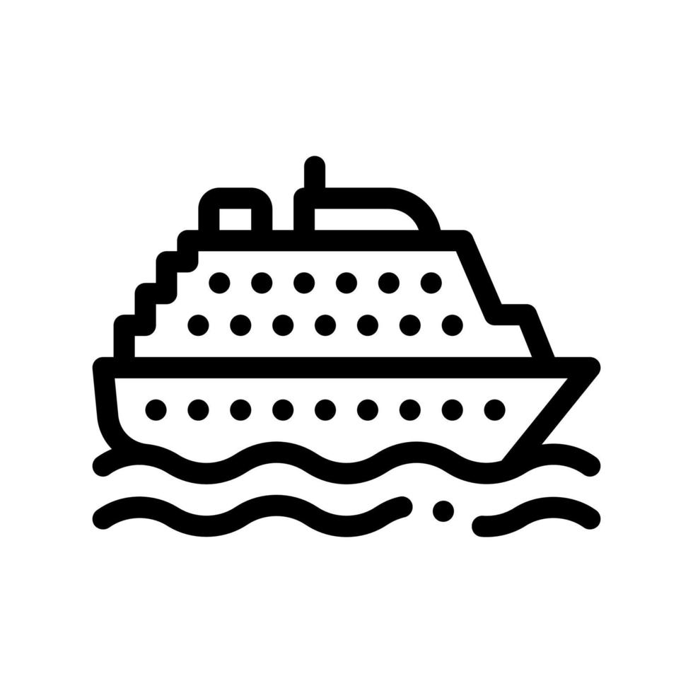 openbaar vervoer veerboot vector dun lijn teken icoon