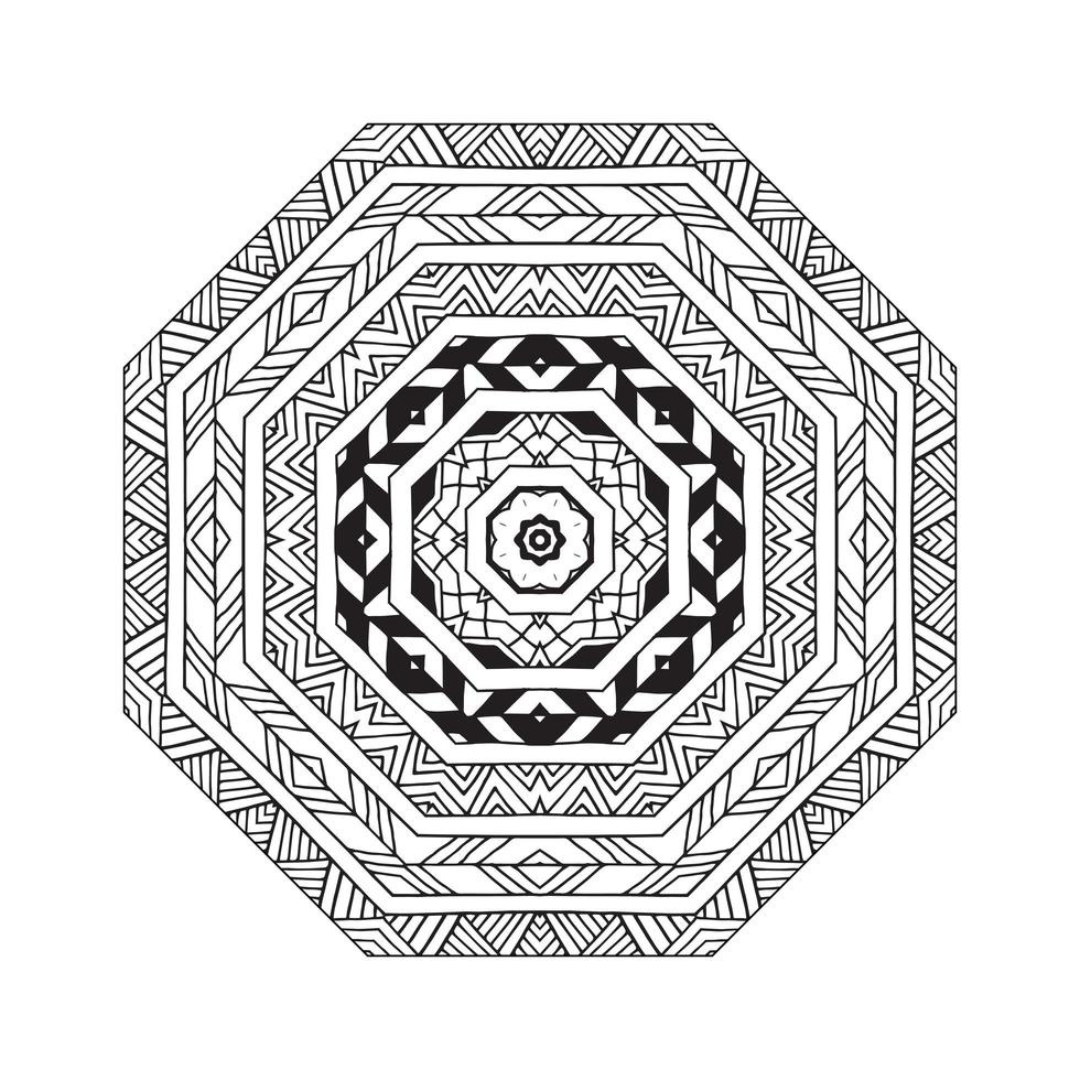 bloemen etnische mandala. vector