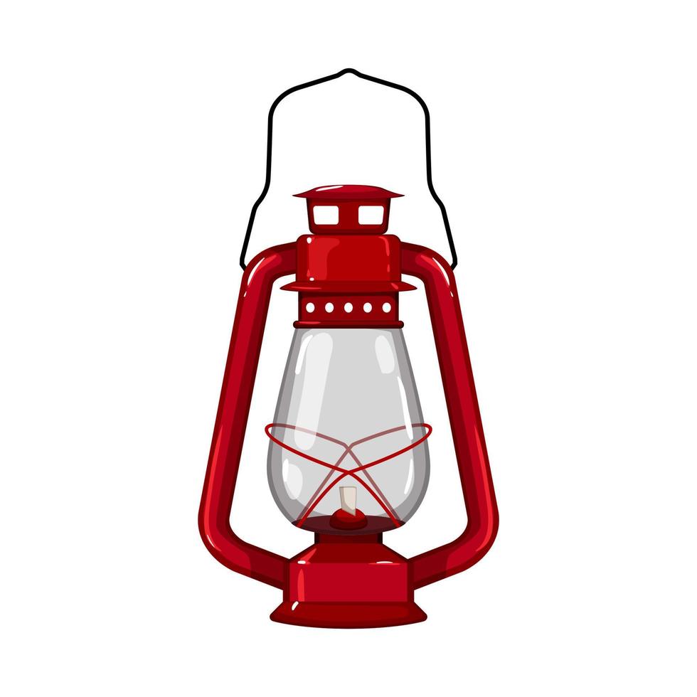 oude kerosine lamp tekenfilm vector illustratie