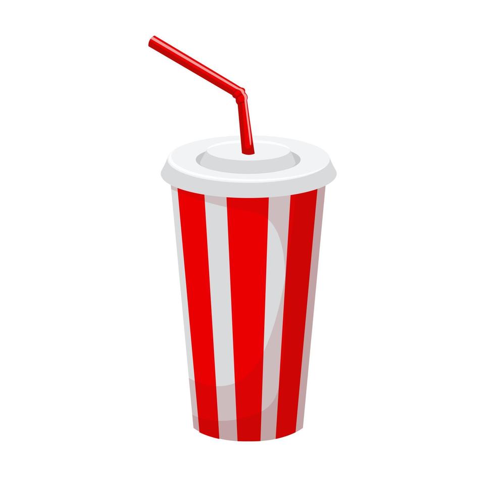 drinken Frisdrank snel voedsel tekenfilm vector illustratie