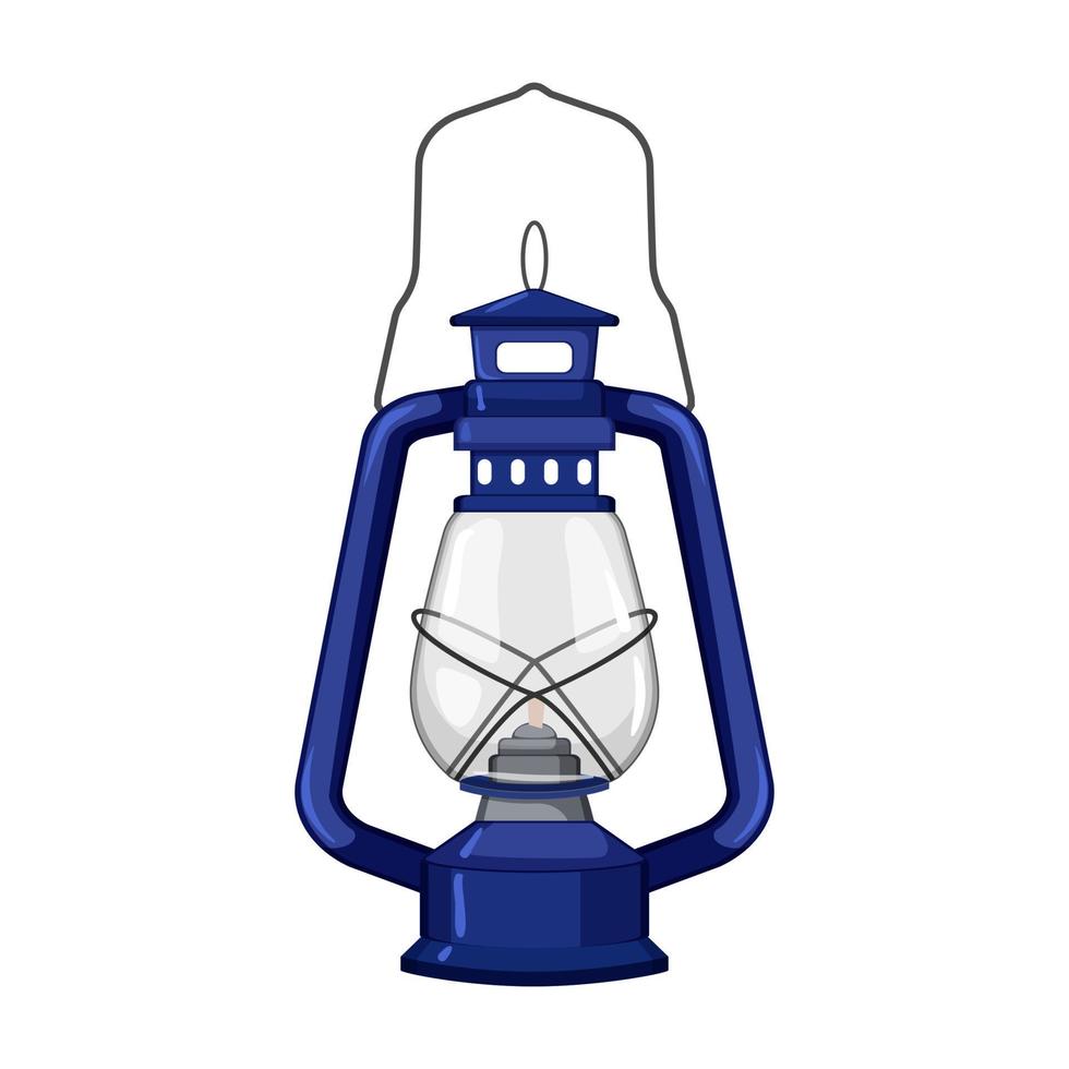 wijnoogst kerosine lamp tekenfilm vector illustratie
