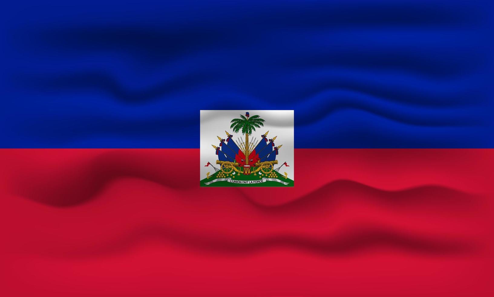 golvend vlag van de land Haïti. vector illustratie.