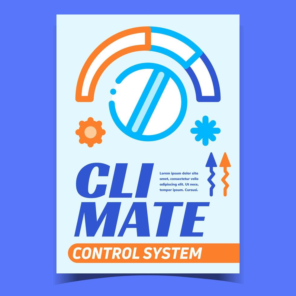 klimaat controle systeem promotionele poster vector