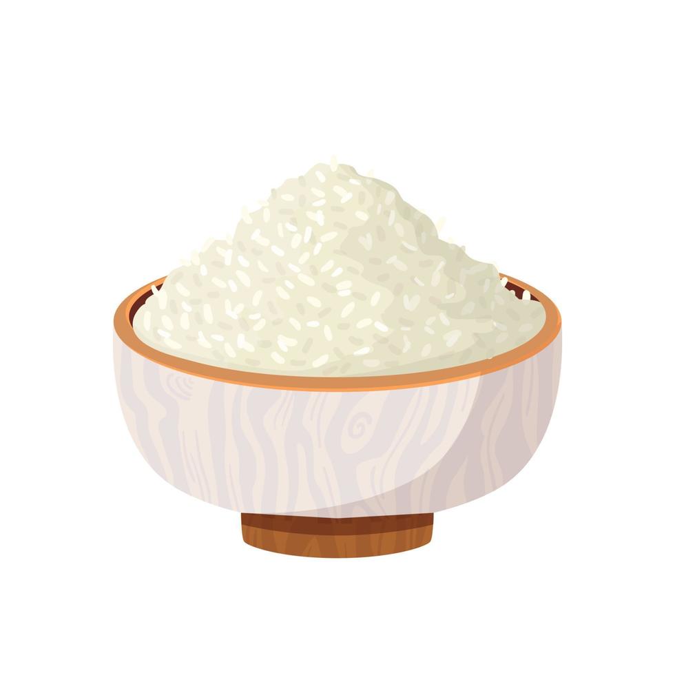 rijst- kom tekenfilm vector illustratie