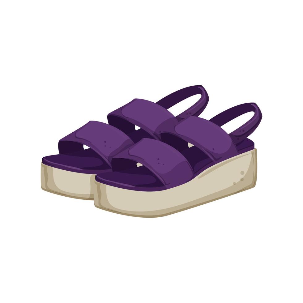 stijl sandalen Dames tekenfilm vector illustratie