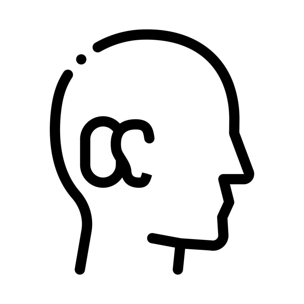 menselijk oor icoon vector schets illustratie