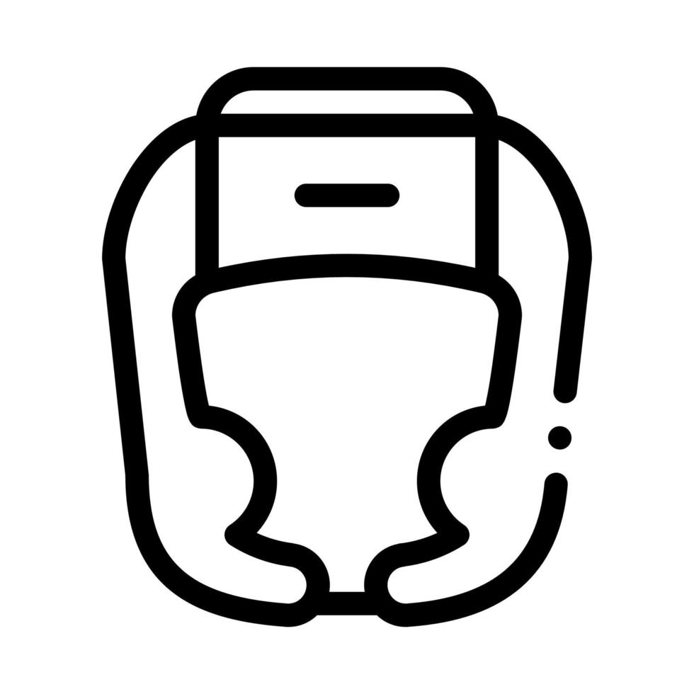 bokser helm icoon vector schets illustratie