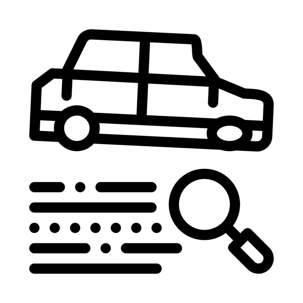 auto Onderzoek icoon vector schets illustratie