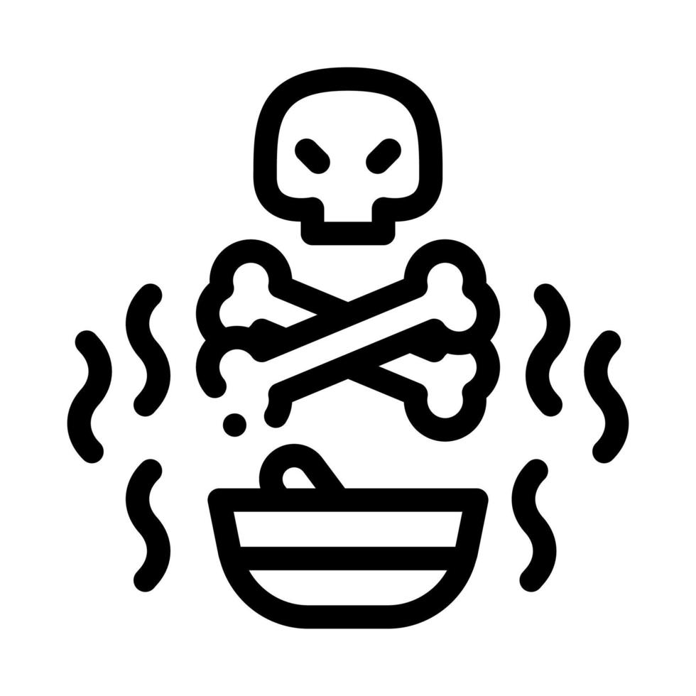 dodelijk vergiftigen icoon vector schets illustratie