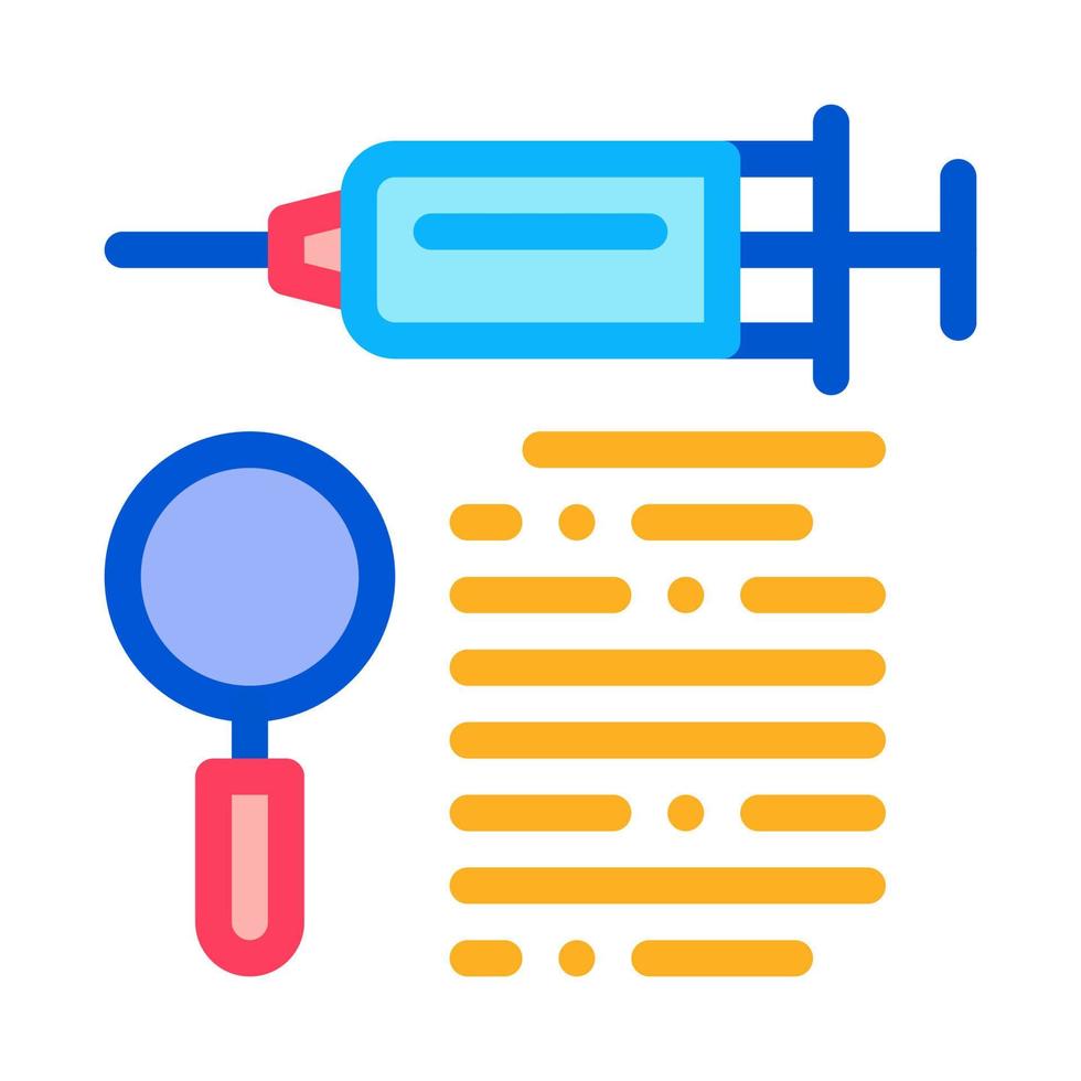 studie van actie van injectie icoon vector schets illustratie