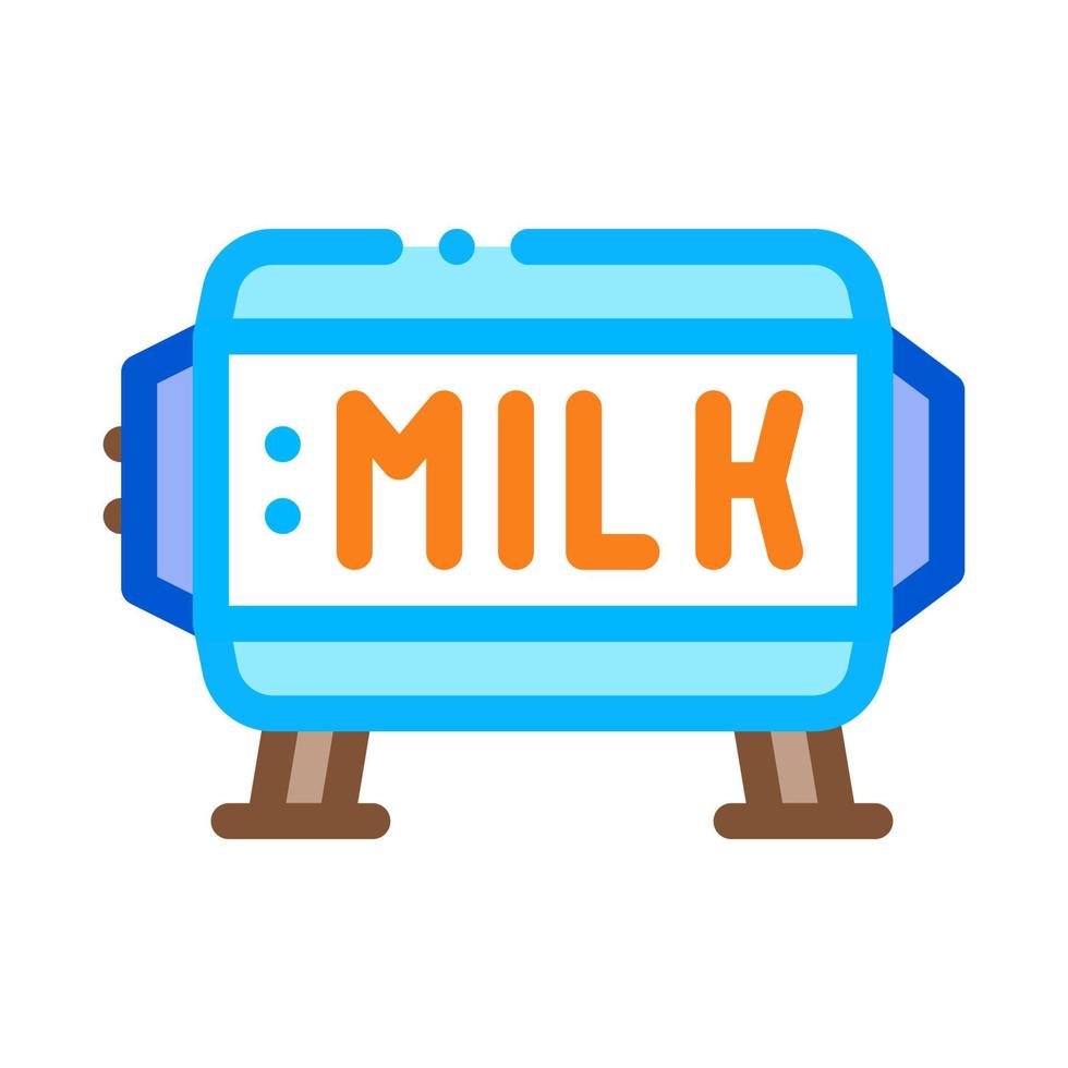 bedrag van melk in tank icoon vector schets illustratie