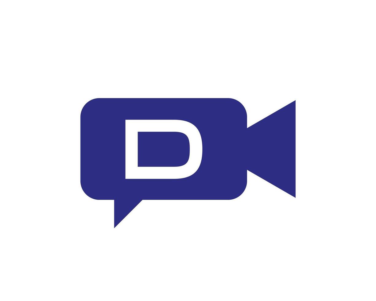 podcast logo. brief d media logo ontwerp vector