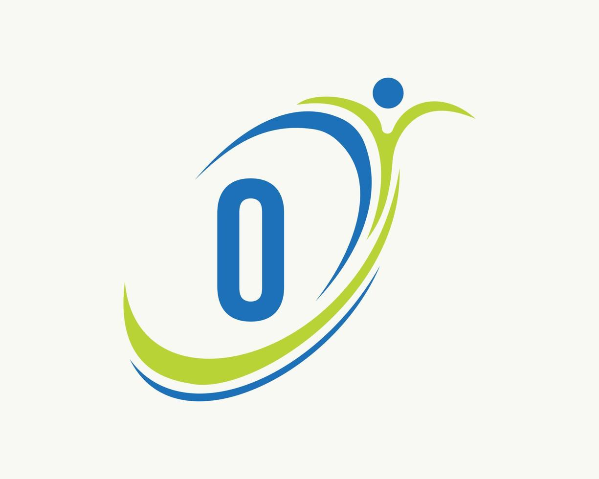 brief O geschiktheid logo ontwerp. bio, Gezondheid icoon. medisch logotype vector