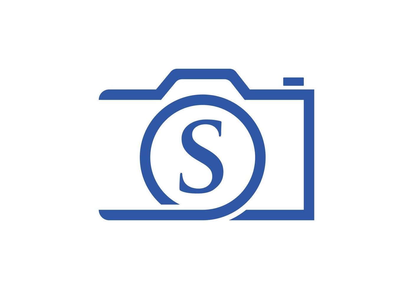 brief s fotografie logo ontwerp. camera logo ontwerp inspiratie fotograaf sjabloon vector