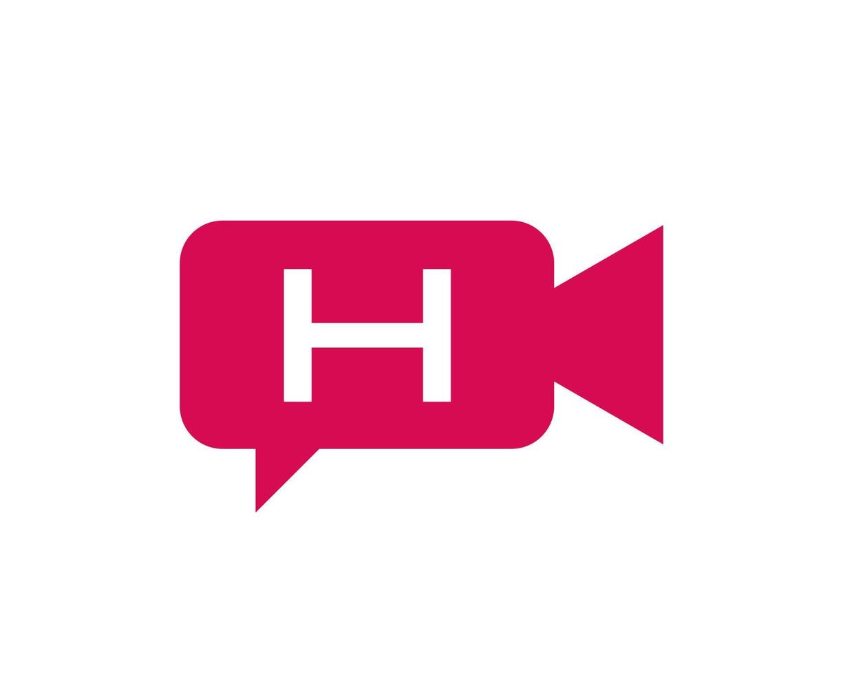 podcast logo. brief h media logo ontwerp vector