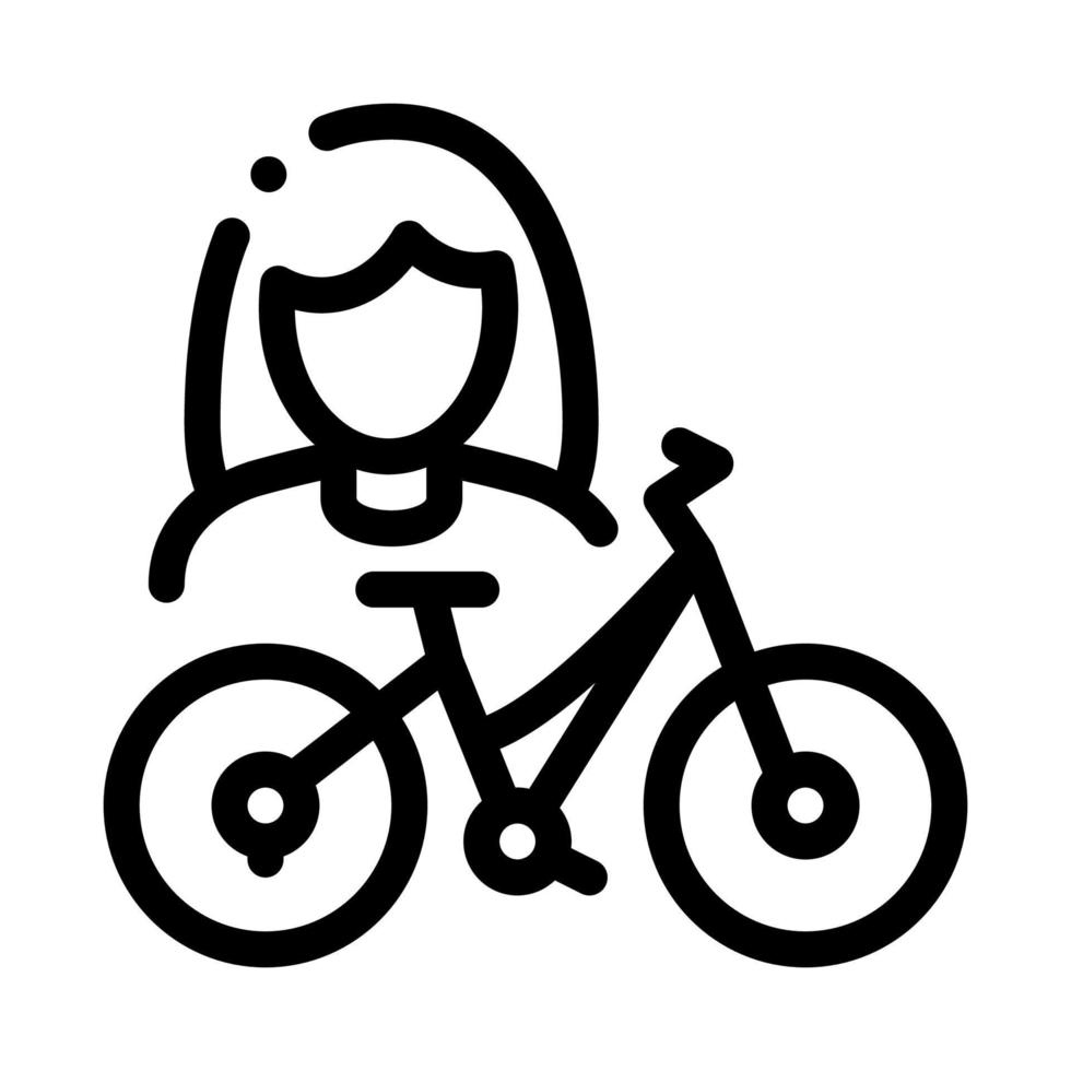 fiets voor Dames icoon vector schets illustratie