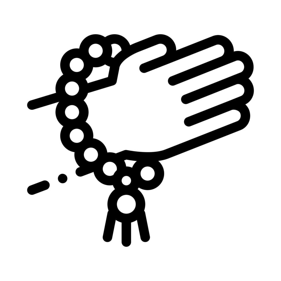 yoga armband icoon vector schets illustratie