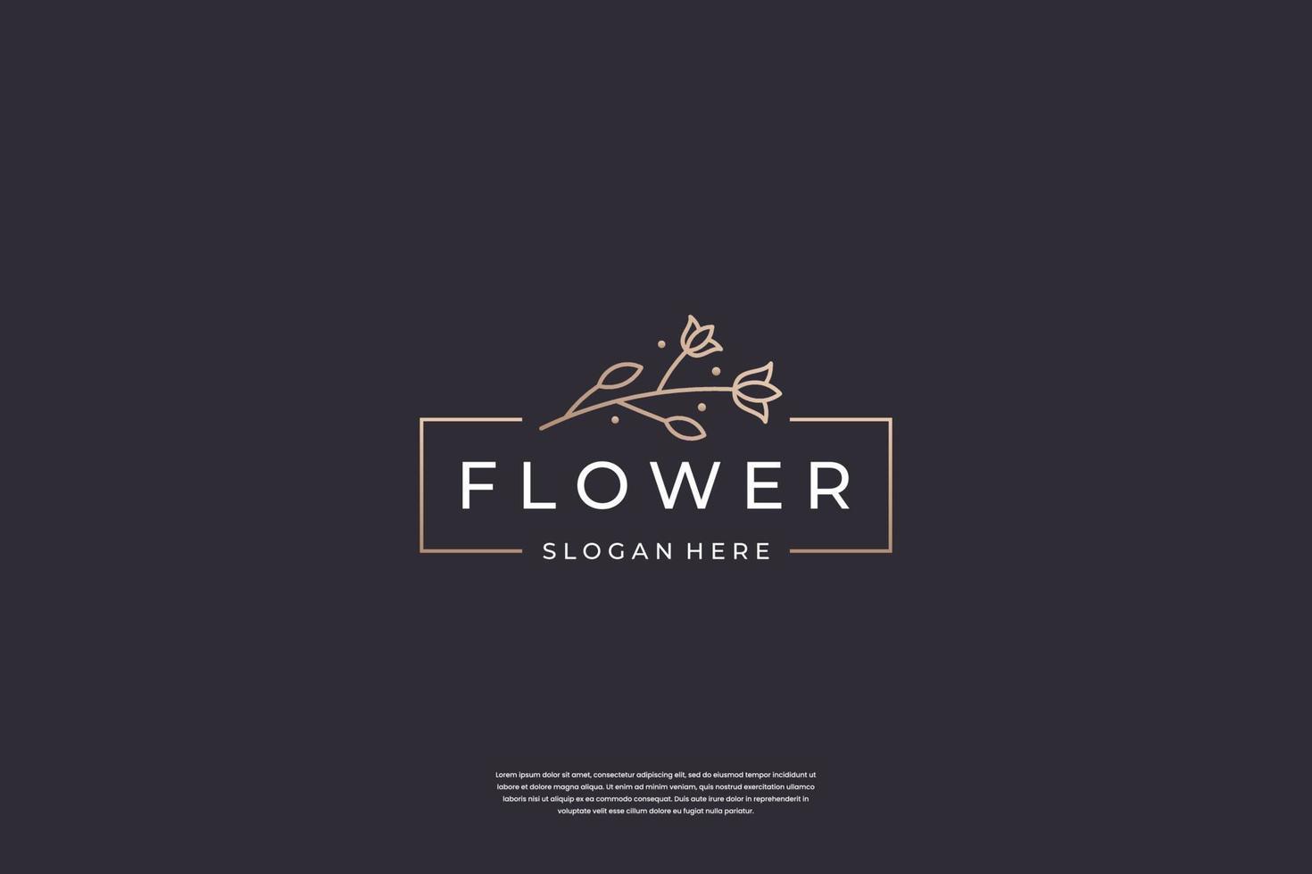 minimalistische bloem roos logo ontwerp sjabloon. luxe icoon bloemen met lijn kunst stijl vector
