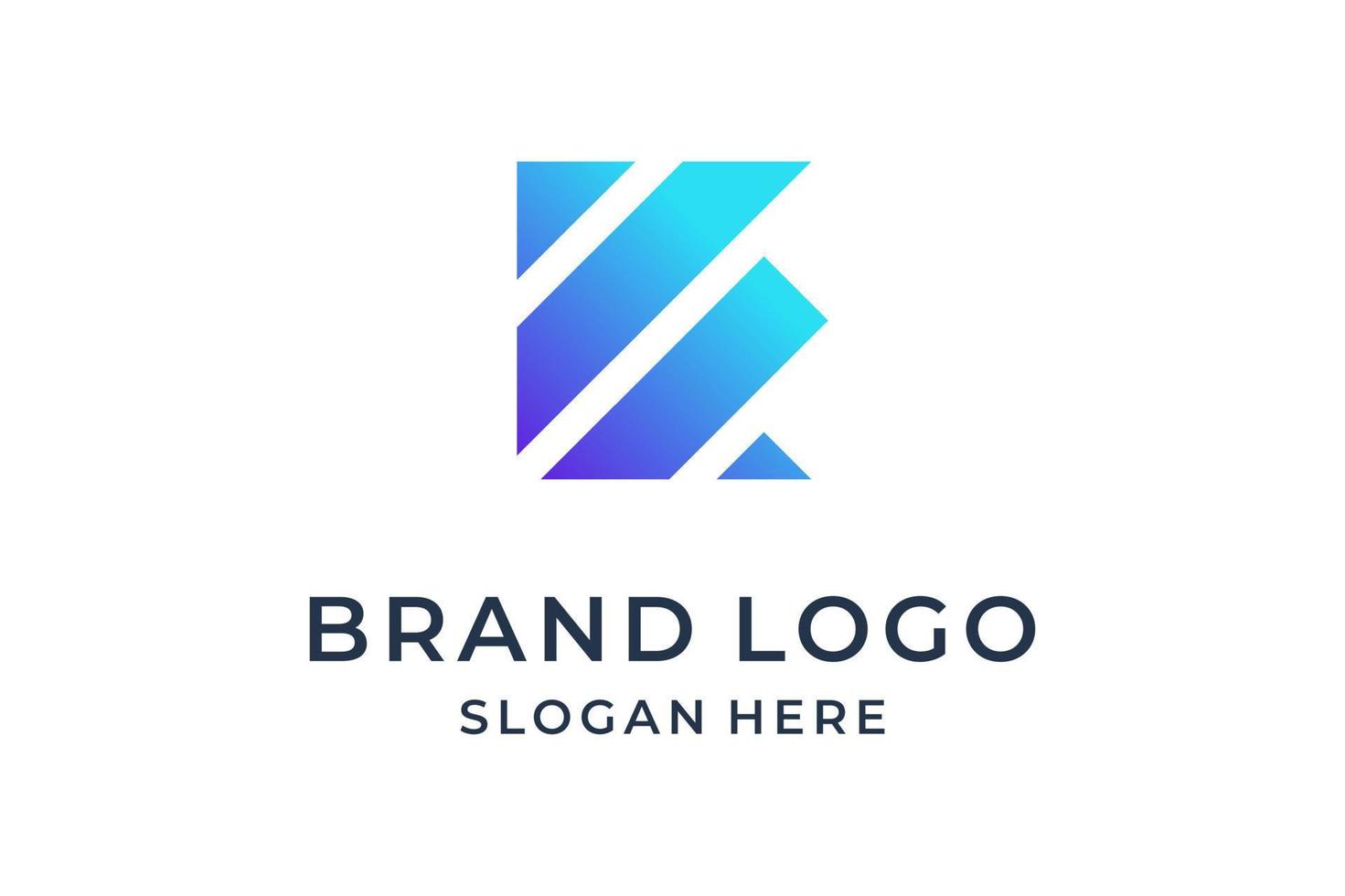 brief b logo ontwerp bedrijf vector