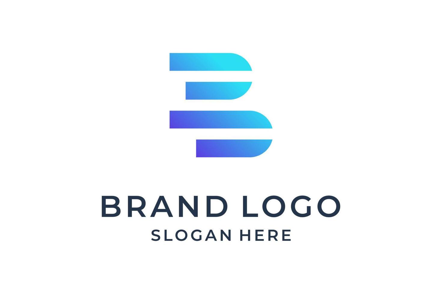 brief b logo ontwerp bedrijf inspiratie vector