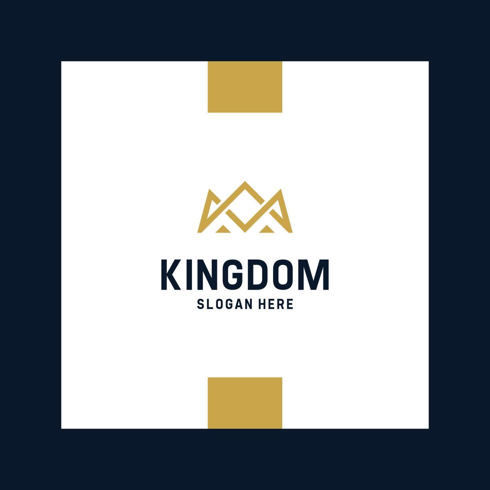 logo ontwerp Koninklijk en kroon vector