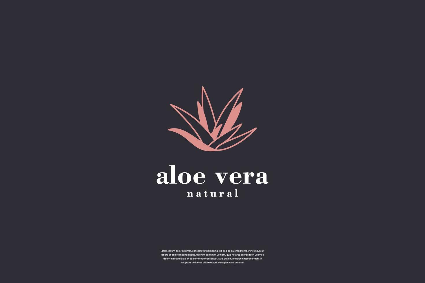 aloë vera logo ontwerp inspiratie vector