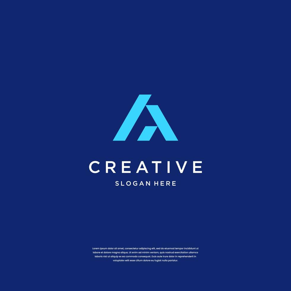 abstract initialen brief een logo ontwerp vector