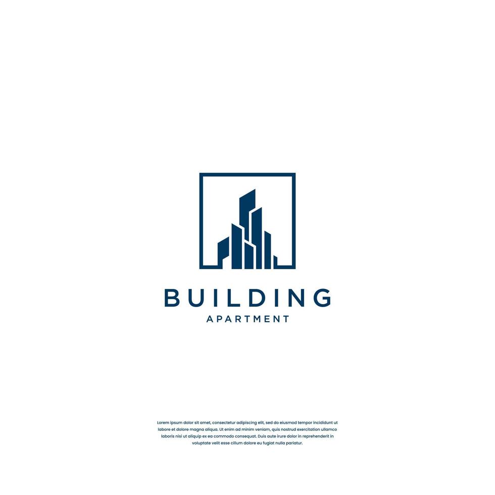 creatief gebouw structuur logo ontwerp echt landgoed, architectuur, bouw vector
